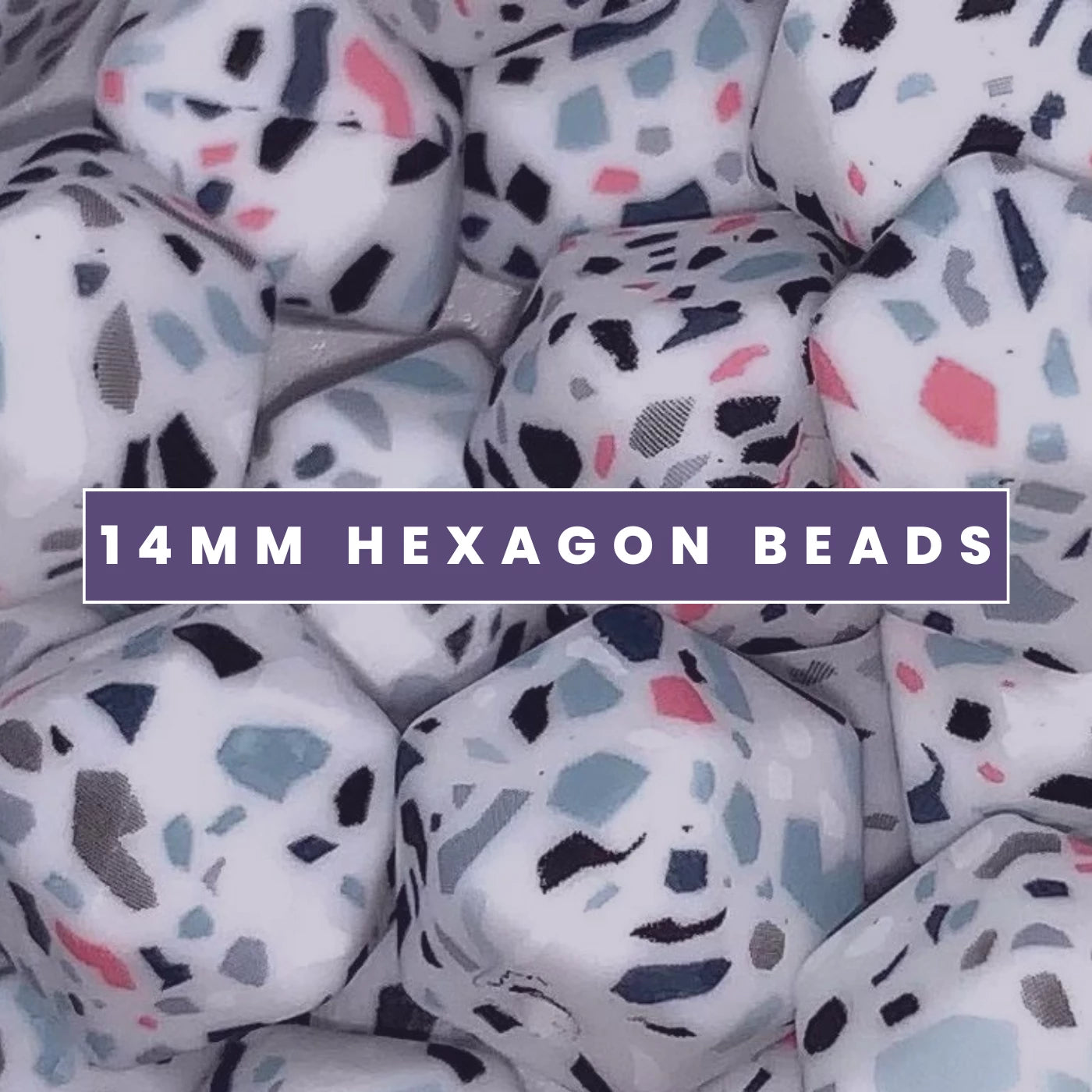 Hexagon Colorful Heart Silicone Beads, Wholesale 14mm Hexagon /polygon  Silicone Beads, DIY Pen Jewelry Making, Bulk Silicone Beads 