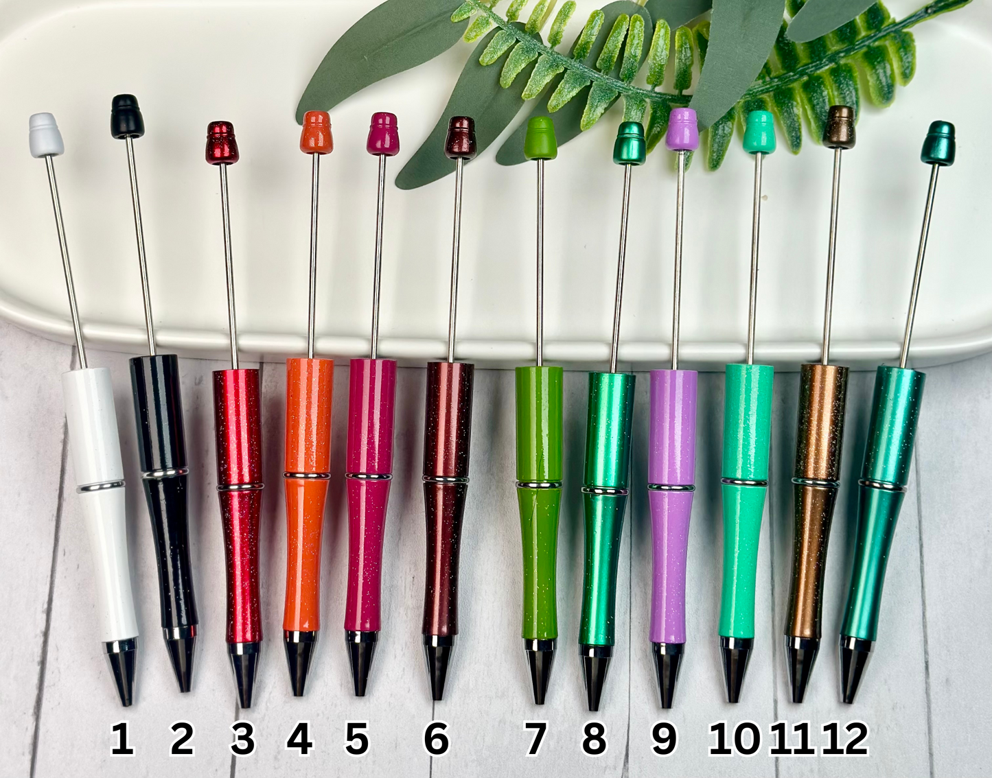 * Glitter Beadable Pens, DIY Beaded Pen