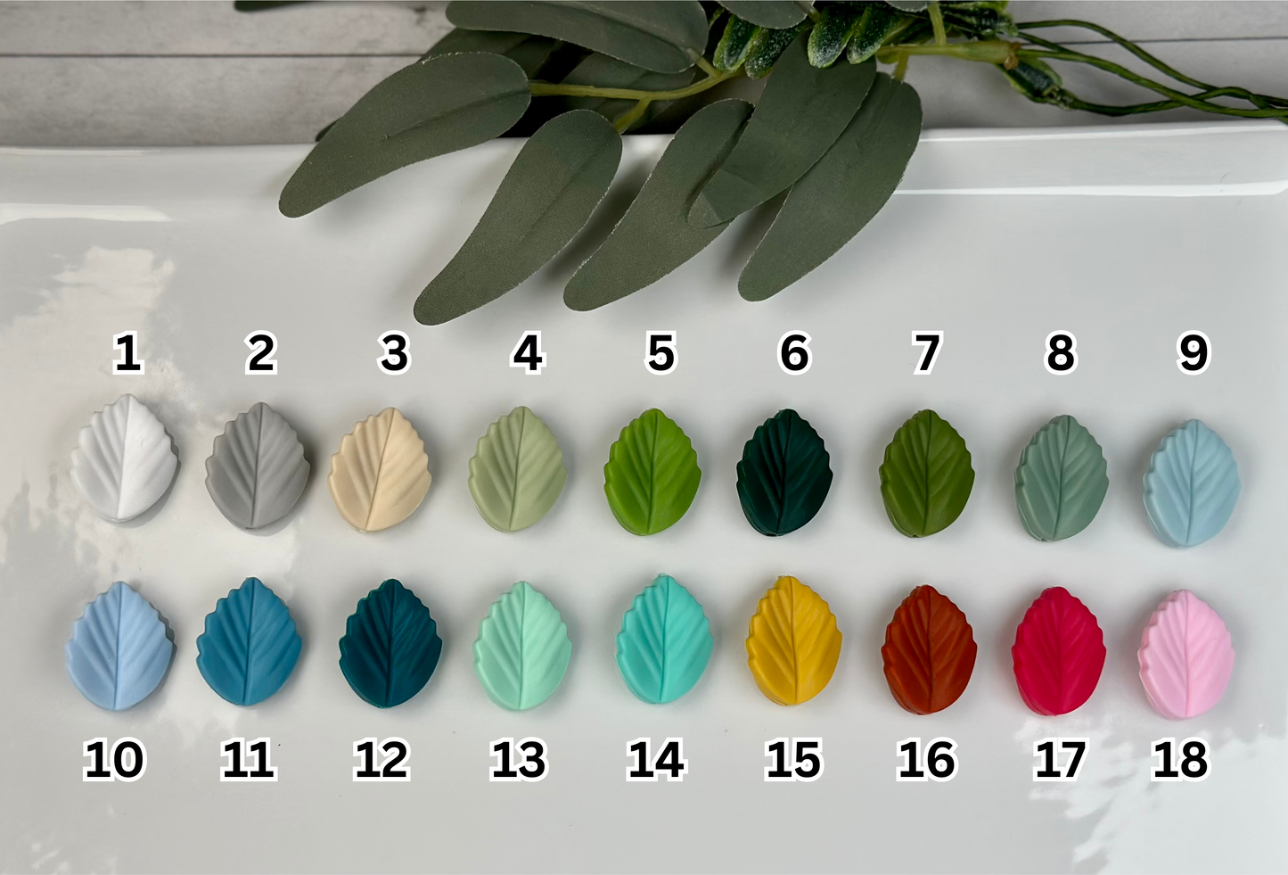 Discontinued- Leaf Shaped Silicone Focal Bead, Fall Focal Bead