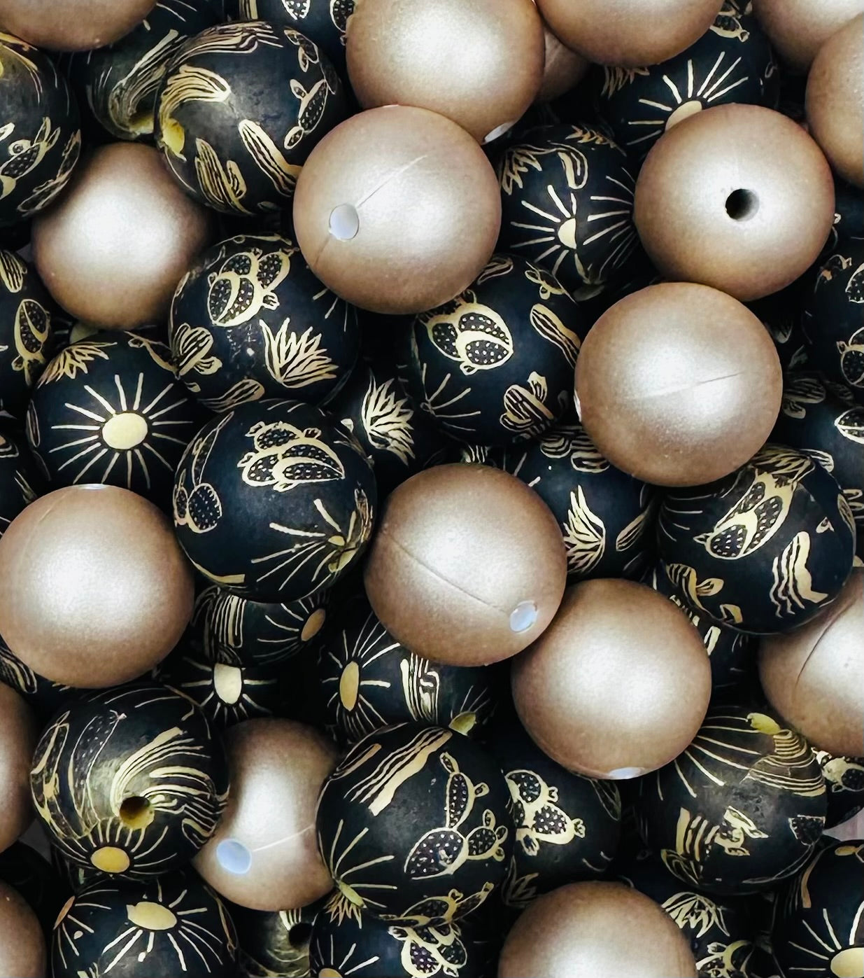 *Bead Mix #165- Saguaro Gold Silicone Bead Mix, Western Bead Mix