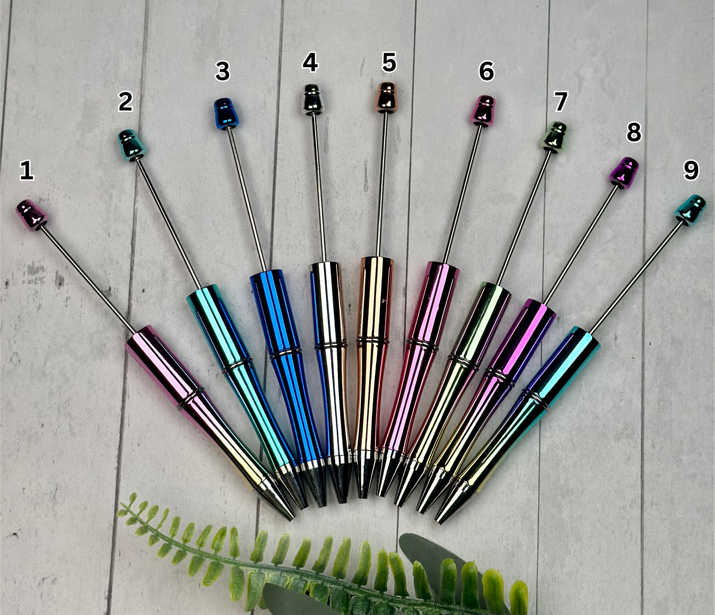 *Beadable Pen Discontinued METALLIC, DIY Beaded Pen, Chrome Bead-able Pens