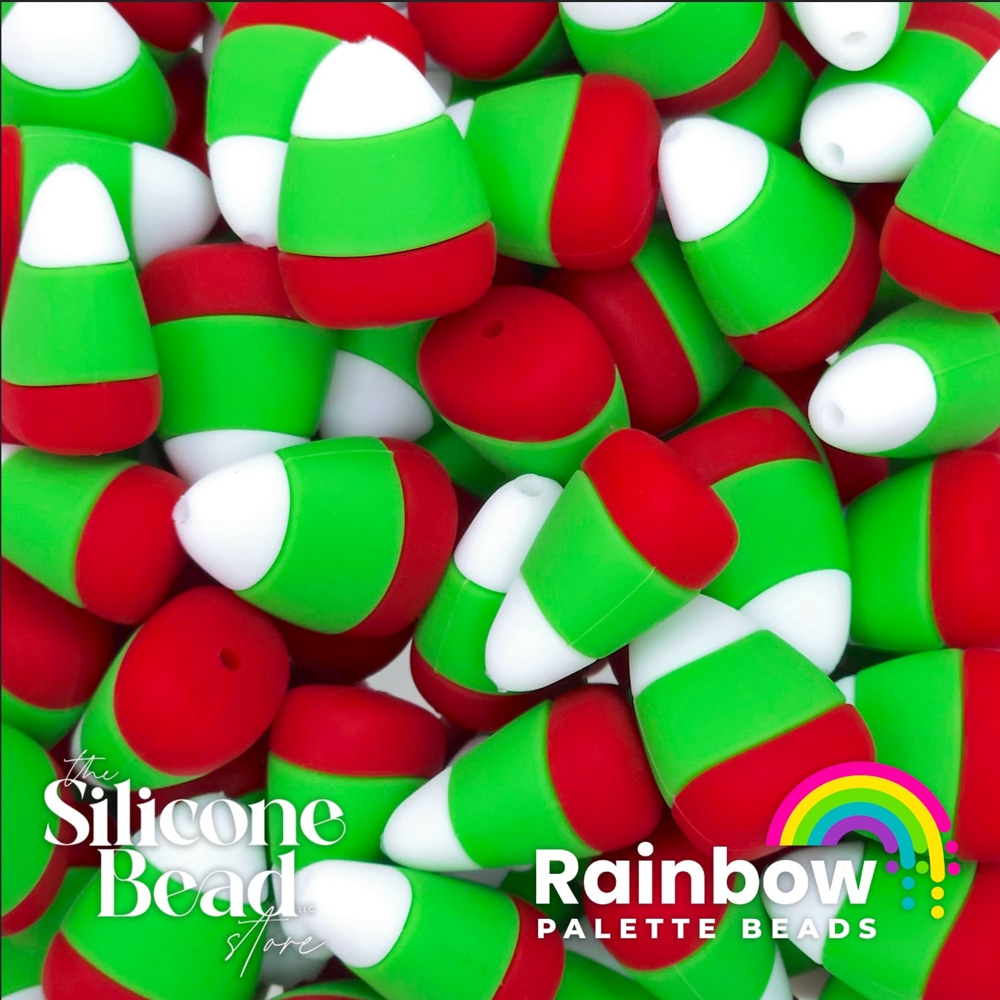 3D Candy Corn EXCLUSIVE Silicone Focal Bead,**NOT FOR TEETHING** Halloween Shape Silicone Bead