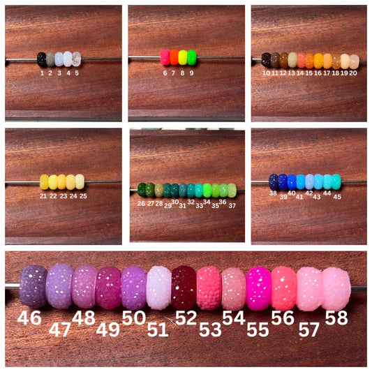 **Sparkly Acrylic Abacus Spacer Bead, Rondelle Spacer Bead