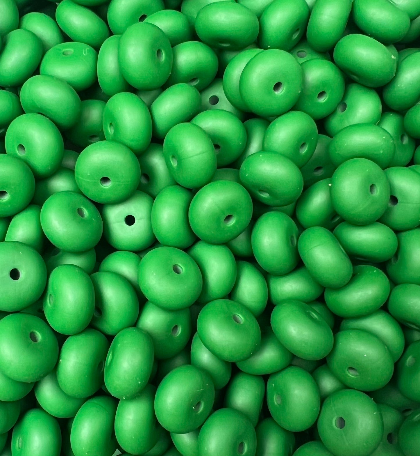14mm ABACUS Forest Green Silicone Beads