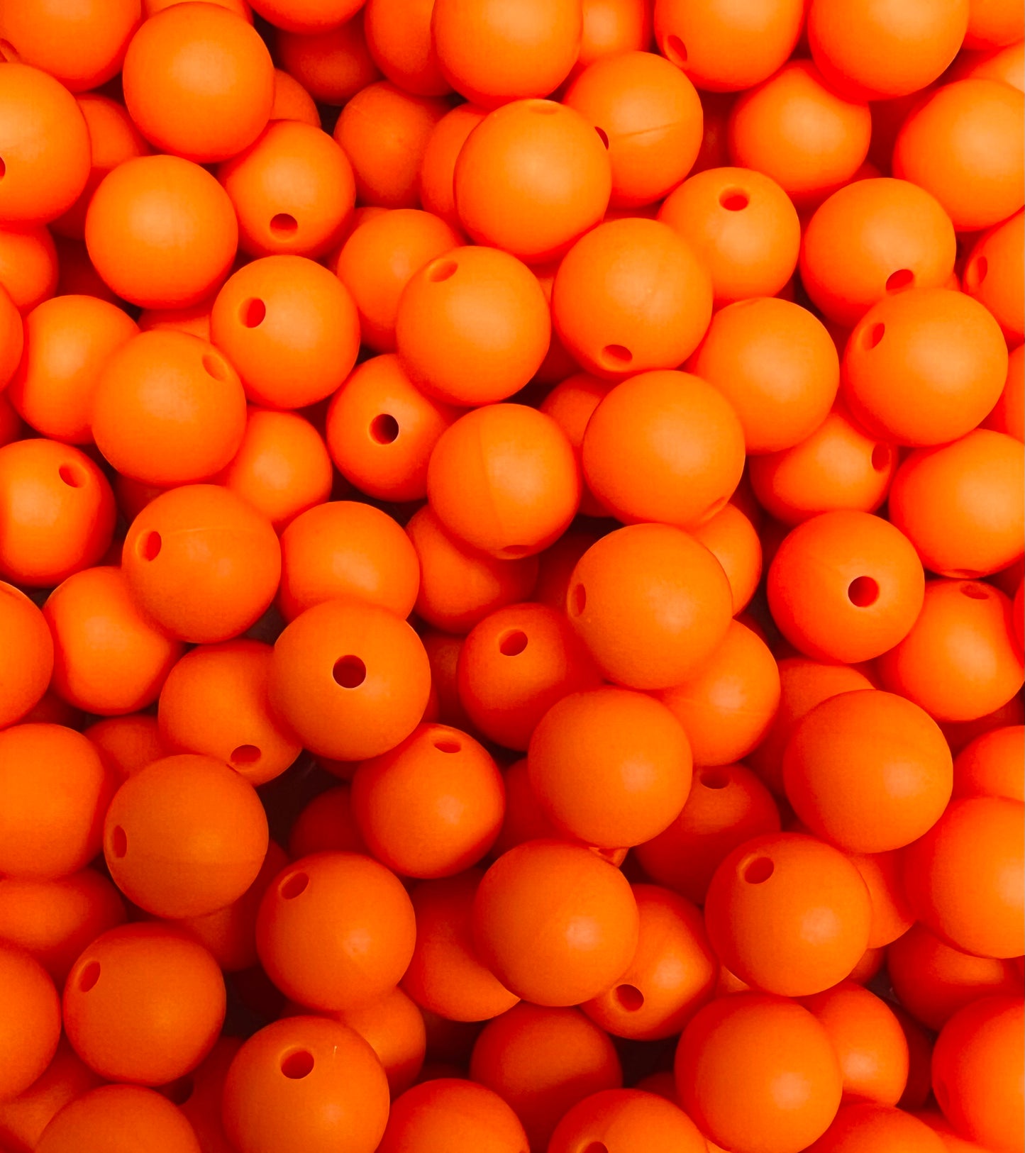 12mm Round Solid Tango Mango Silicone Beads