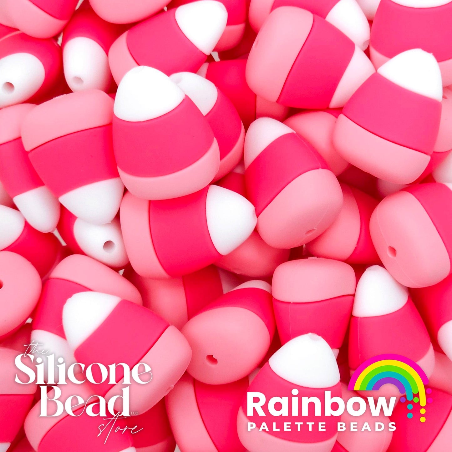 3D Candy Corn EXCLUSIVE Silicone Focal Bead,**NOT FOR TEETHING** Halloween Shape Silicone Bead