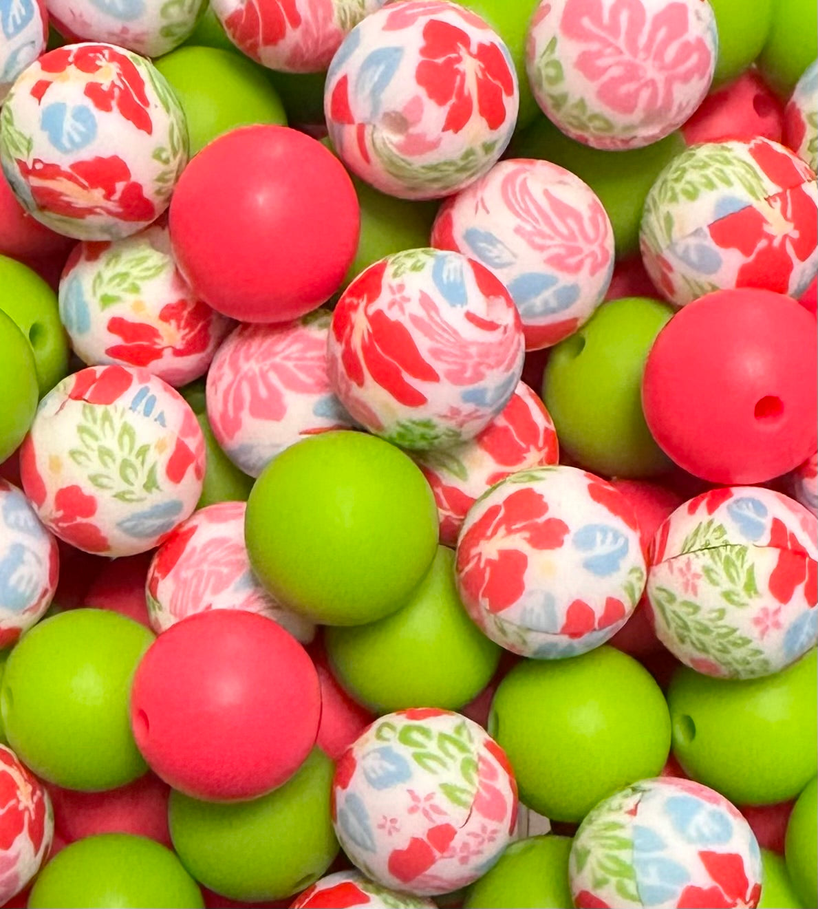 *Bead Mix- Aloha Vibes Silicone Bead Mix, Flower Bead Mix