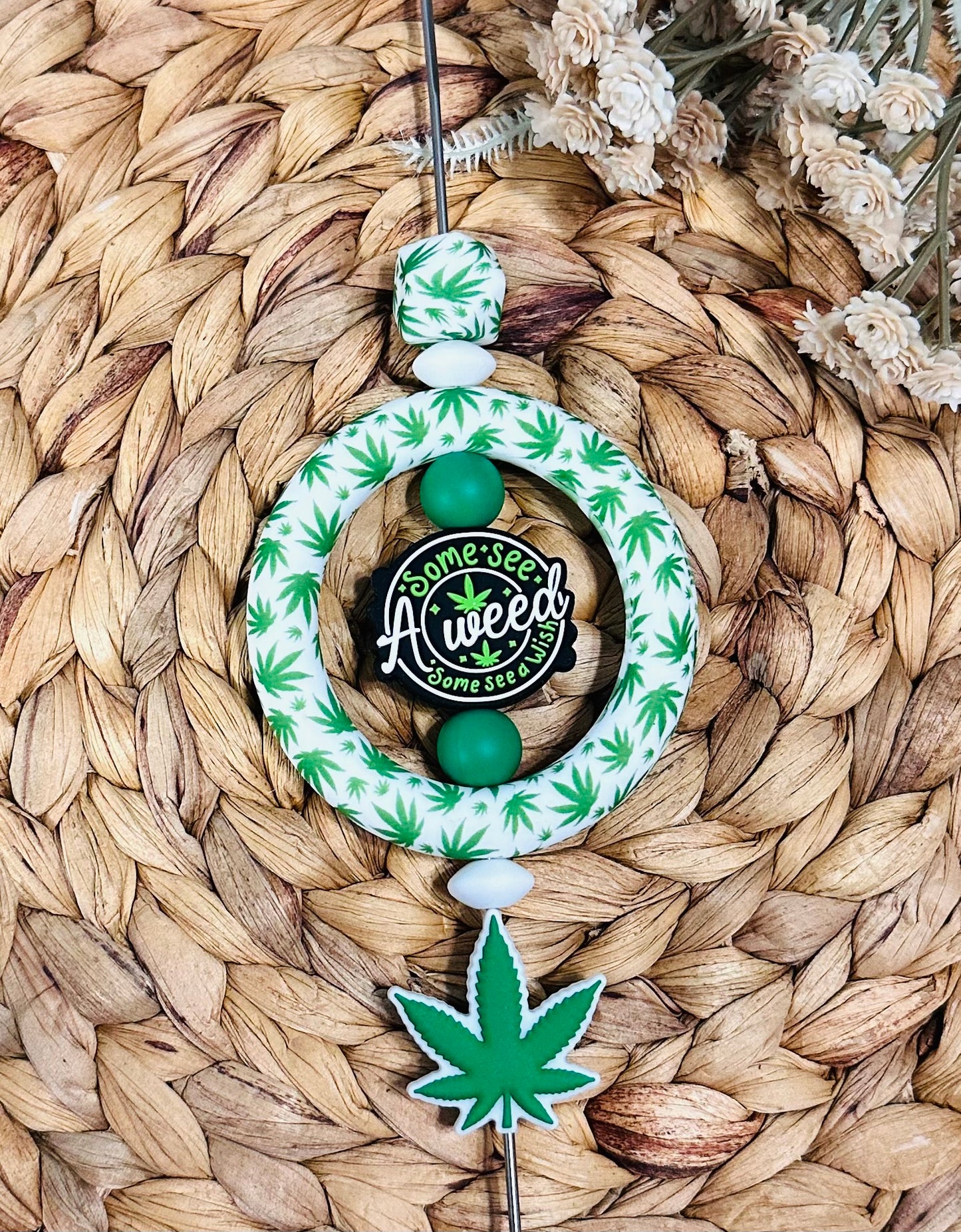 * Bead Mix - Some See a Weed/Wish DIY Silicone Bead Kit, Car Charm, Great For Gifts