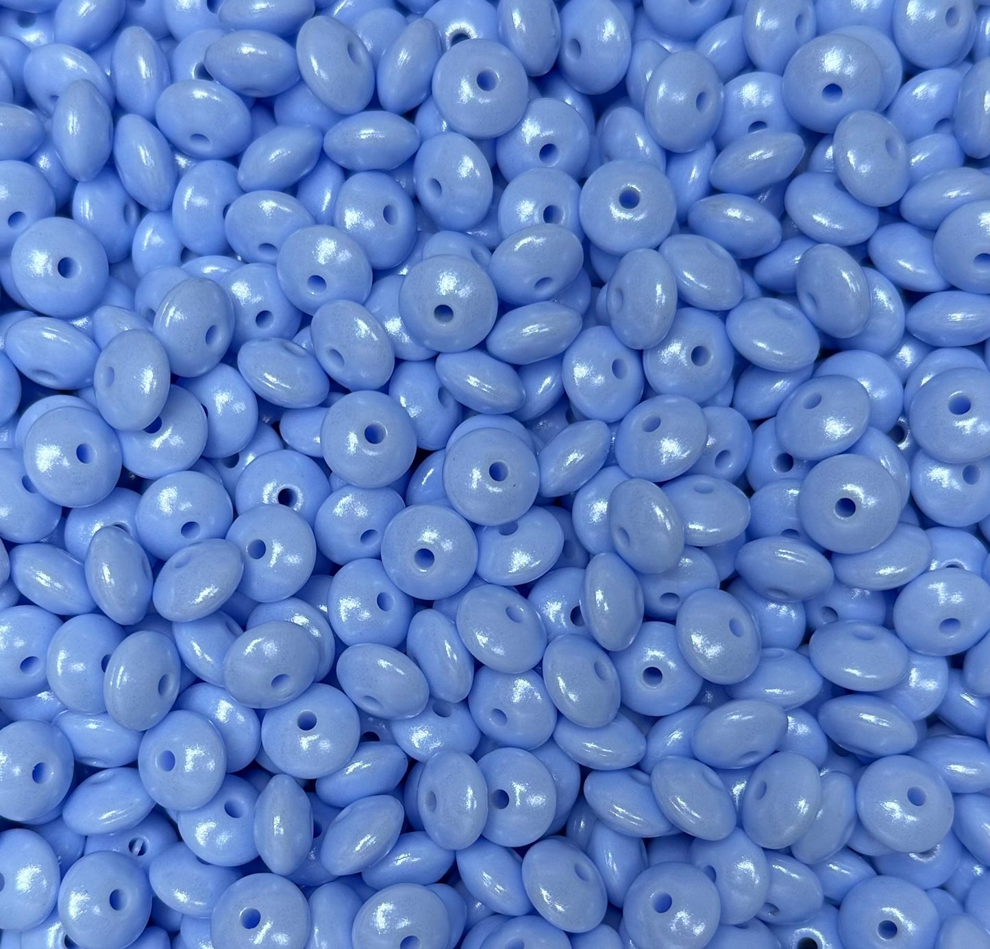 12mm Lentil Opal Cool Springs Silicone Bead, Pearl Lentil