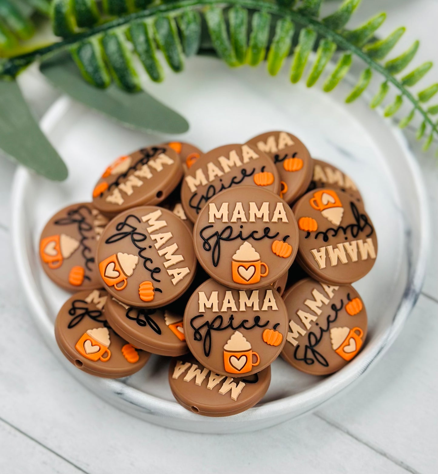 Mama Spice EXCLUSIVE Silicone Focal Bead, Fall Silicone Bead