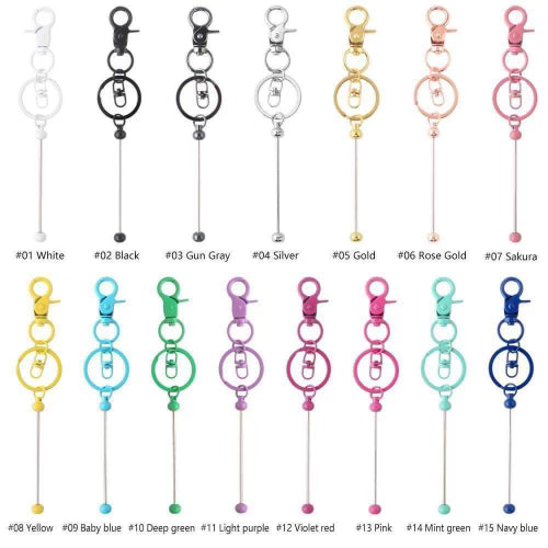 *Beadable Keychain Bars, Key Ring Bars
