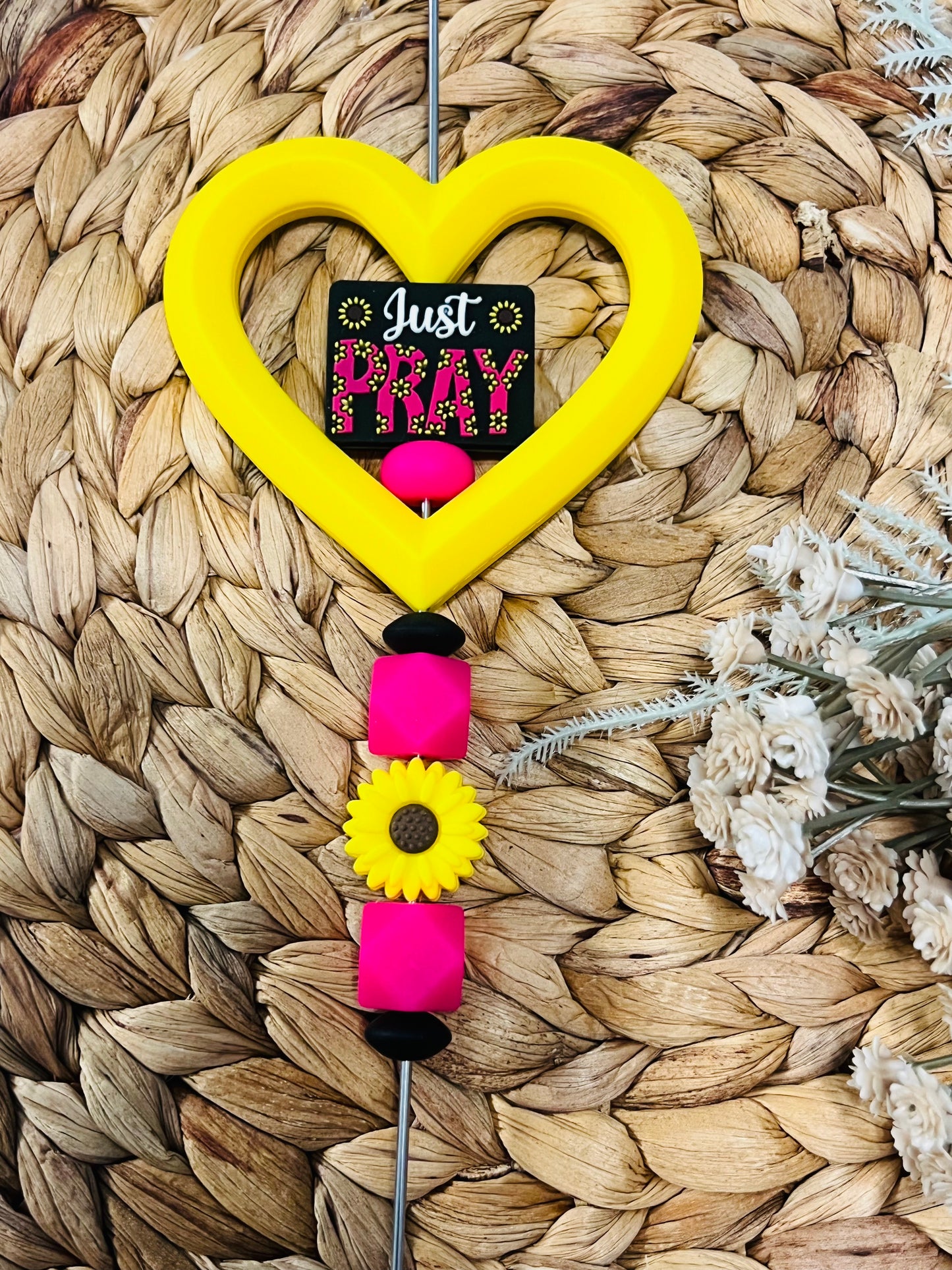 *Bead Kit- #28 Just Pray DIY Silicone Bead Kit, Car Charm, Great For Gifts