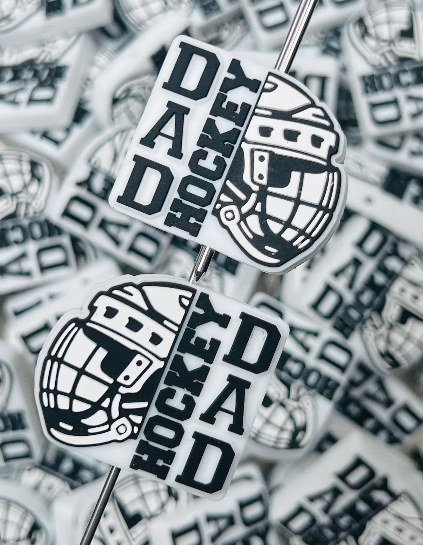 Hockey DAD EXCLUSIVE Silicone Focal Bead, Sports Focal Bead