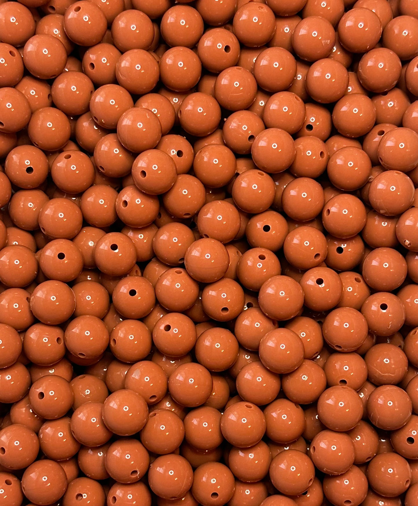 15mm Liquid Rust Round Silicone Beads