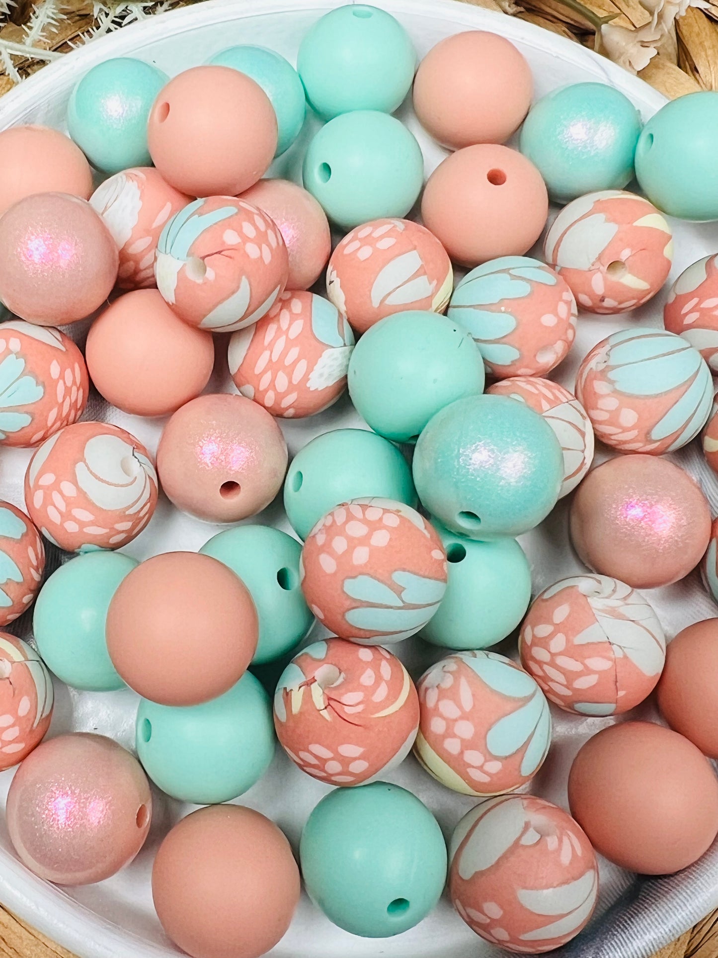 * Bead Mix- Flower Garden Mix Silicone Bead Mix, Flower Bead Mix