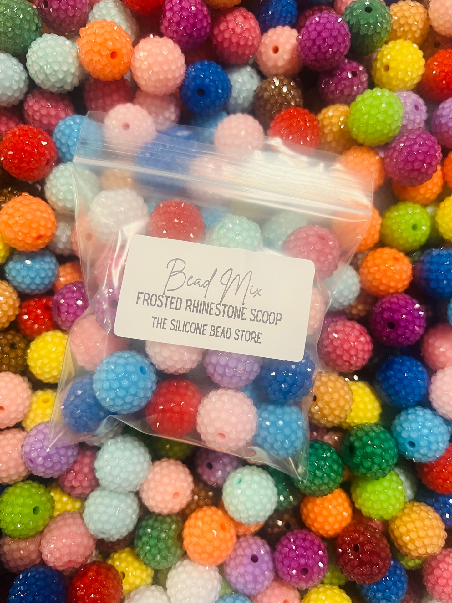 *Bead Mix- #96 Frosted Rhinestone Acrylic Bead Mix (Pack of 25)