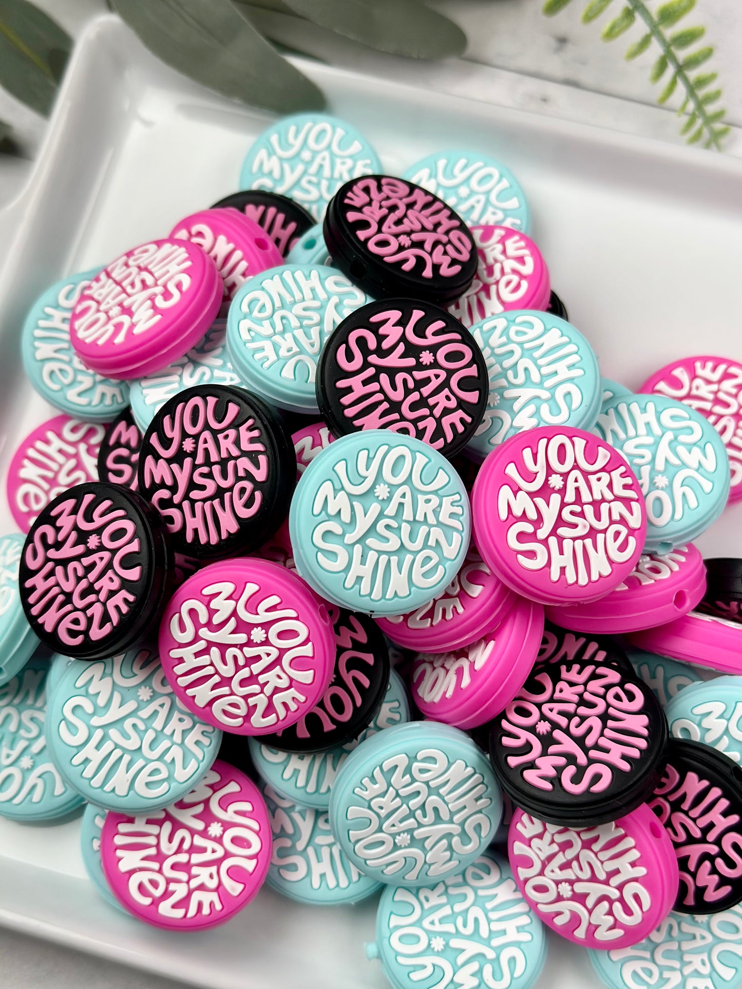 Discontinued- You Are My Sunshine Silicone Focal Bead
