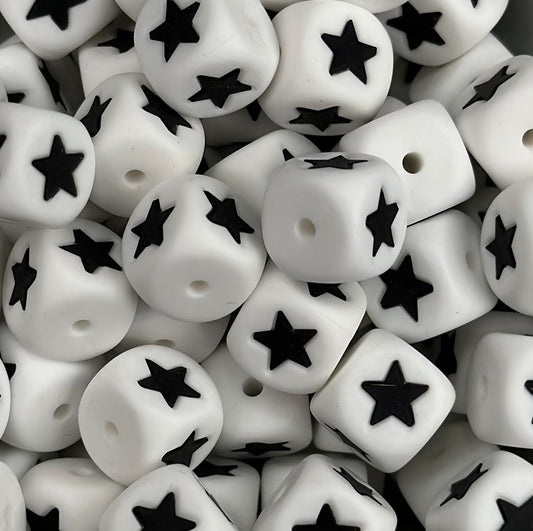 12mm Star Cube Silicone Bead