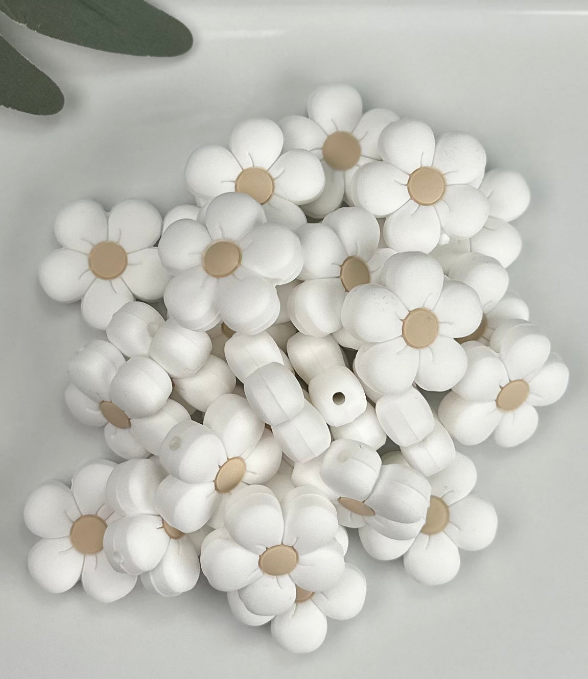 Puffy Flower Silicone Focal Bead, Daisy Silicone Bead, Flower Shape Silicone Bead