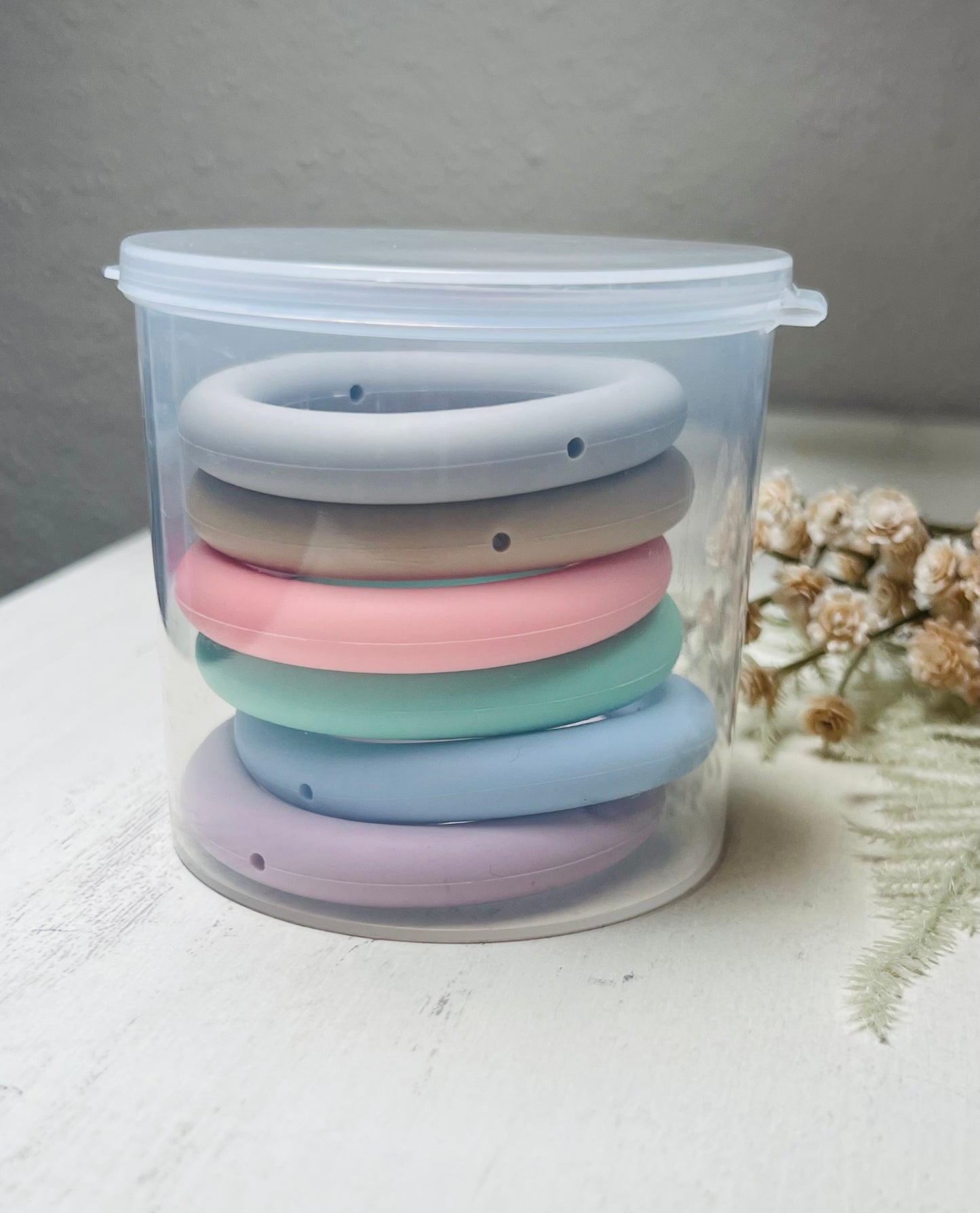 * 65mm Ring Mix - Silicone Ring w/Holes for Beading Mix