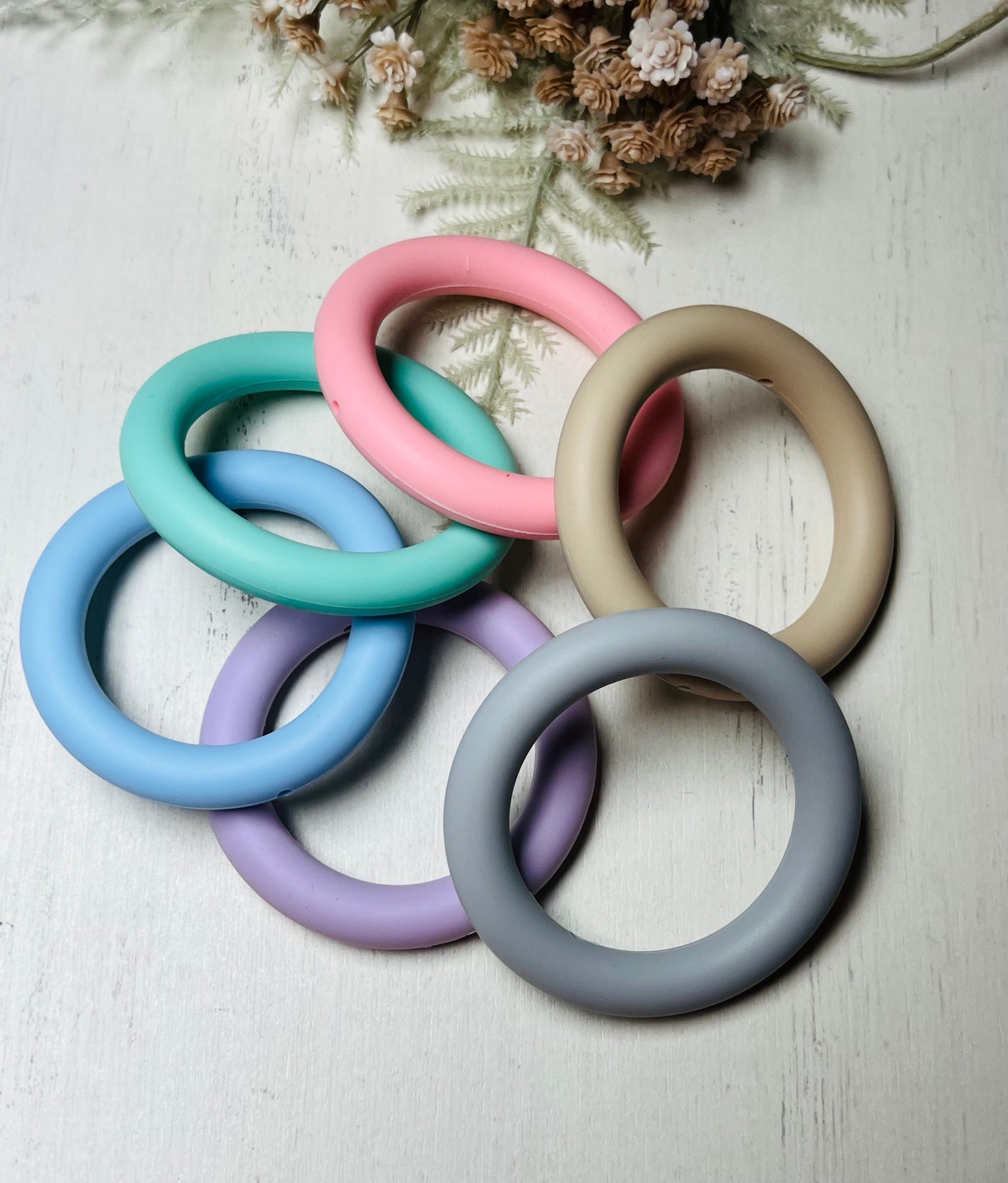 * 65mm Ring Mix - Silicone Ring w/Holes for Beading Mix