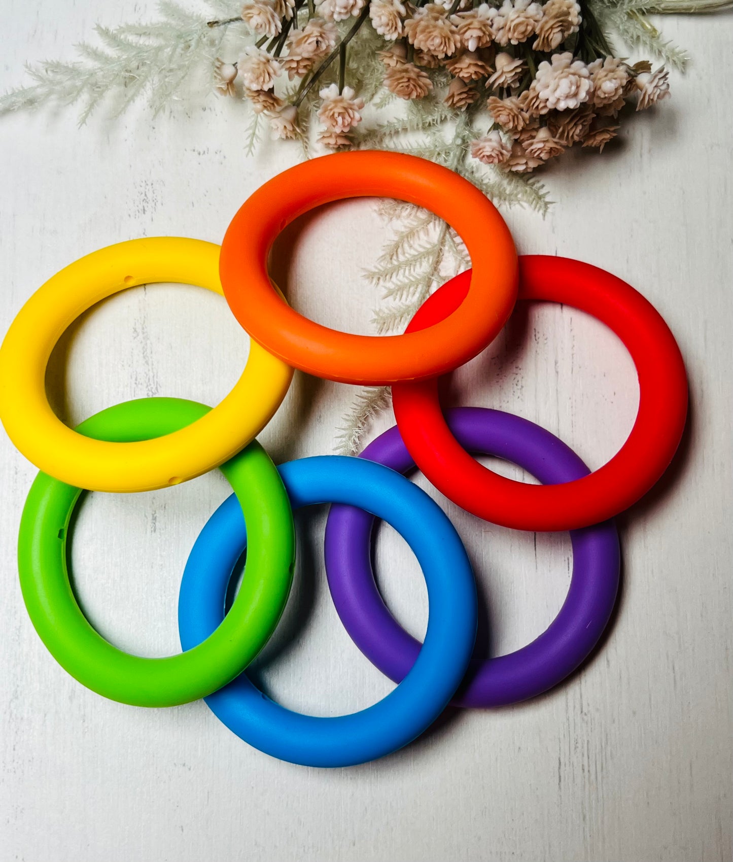 * 65mm Ring Mix - Silicone Ring w/Holes for Beading Mix