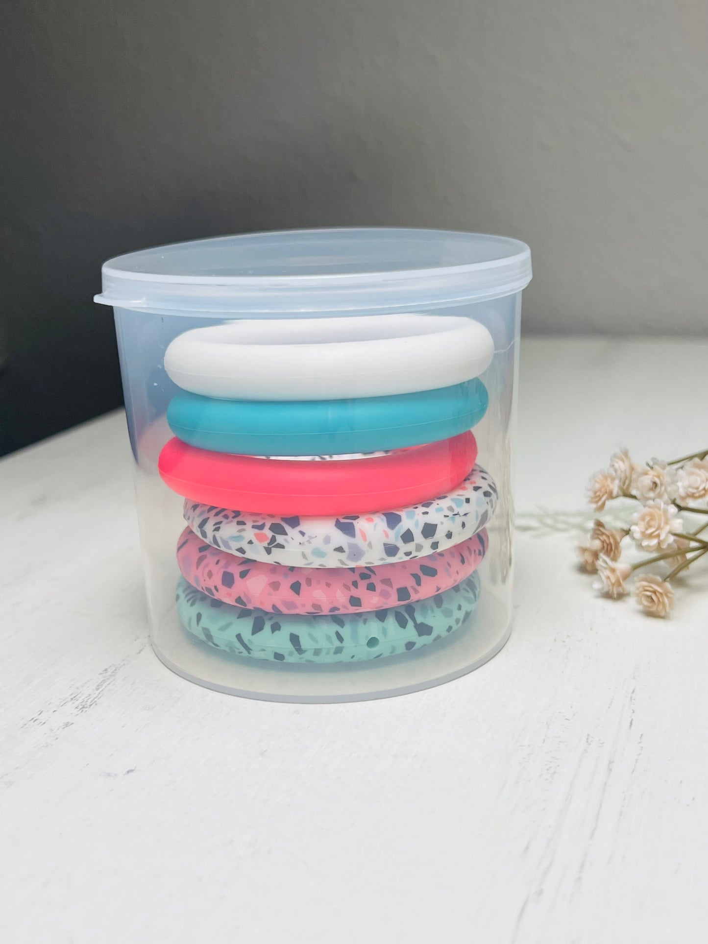 * 65mm Ring Mix - Silicone Ring w/Holes for Beading Mix