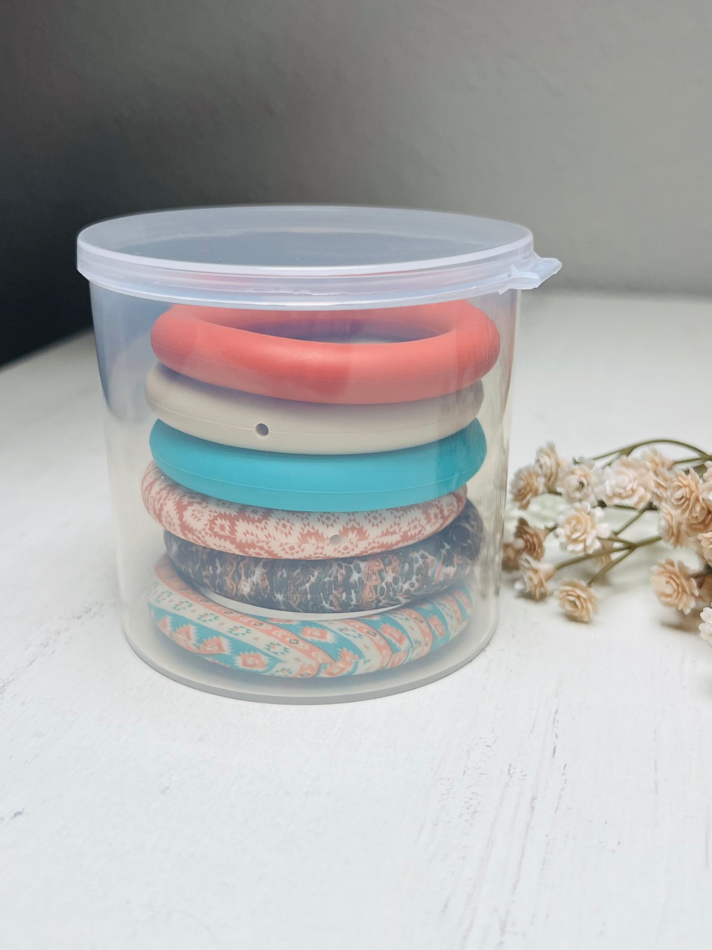 * 65mm Ring Mix - Silicone Ring w/Holes for Beading Mix