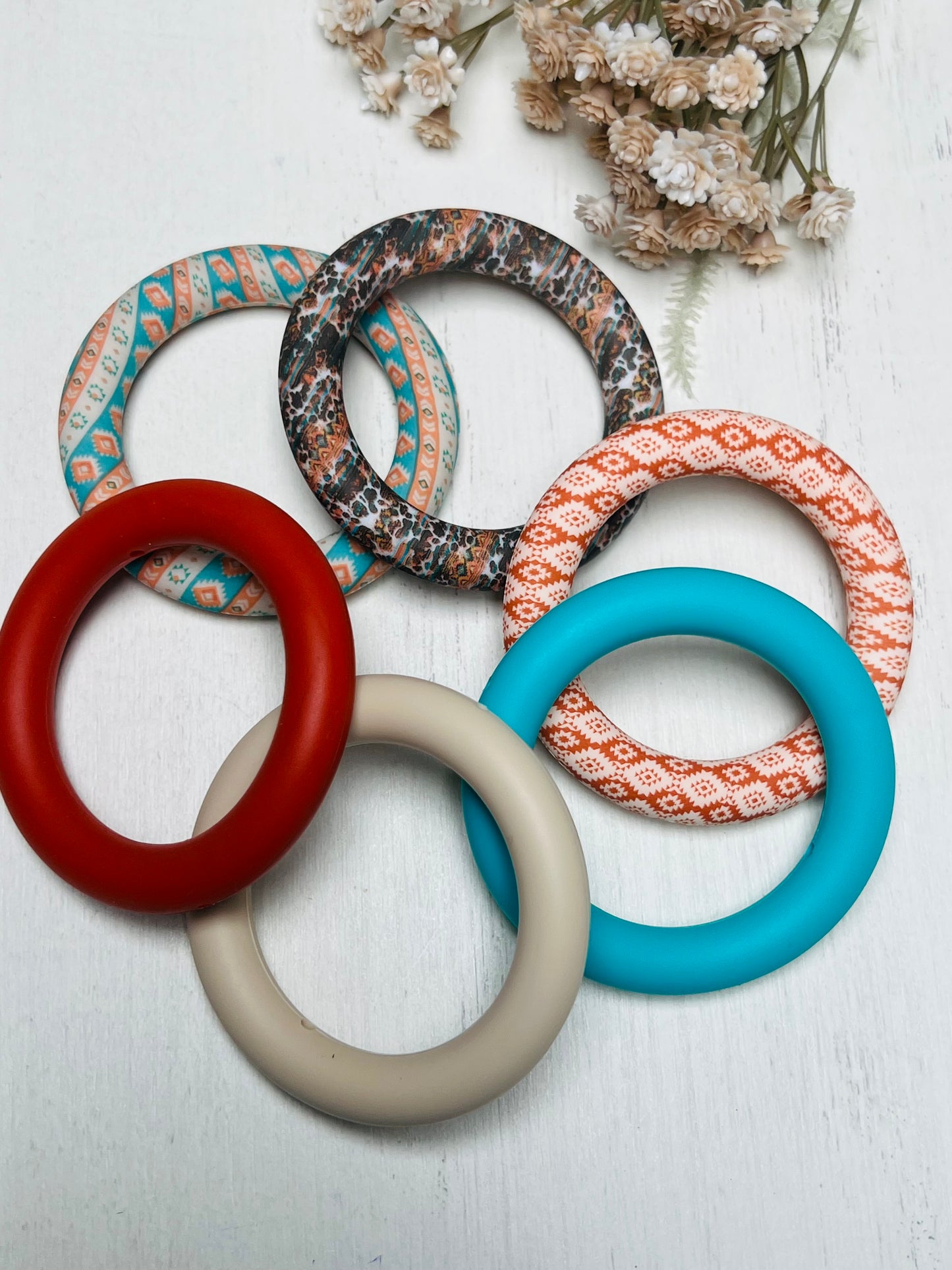* 65mm Ring Mix - Silicone Ring w/Holes for Beading Mix