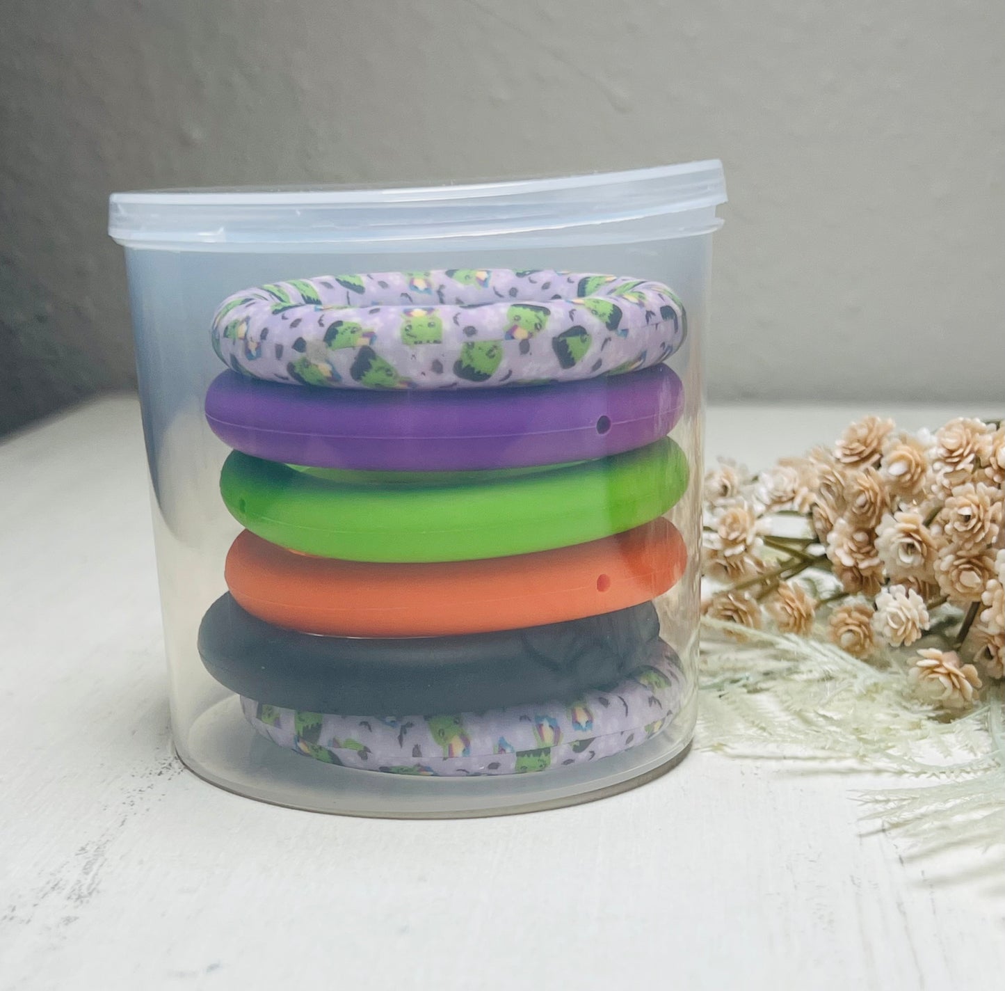 *65mm Ring Mix - Silicone Ring w/Holes for Beading Mix