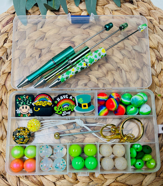 *Bead Kit #16- St. Patrick's Day DIY Silicone Beads Kit, March Kit, DIY Lanyard-Keychain-Wristlet-Necklace Kit, Great For Gifts