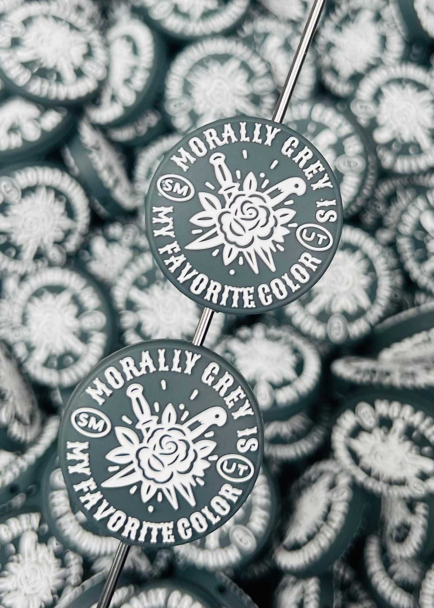 Morally Grey Is My Favorite Color EXCLUSIVE Smut Book Silicone Focal Bead