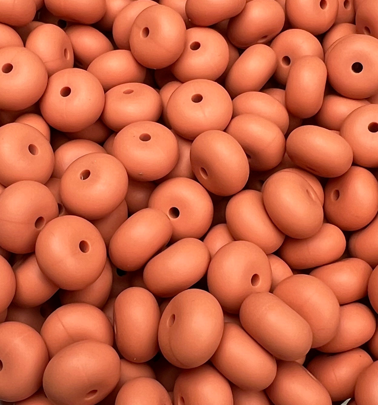 14mm ABACUS Apricot Silicone Beads