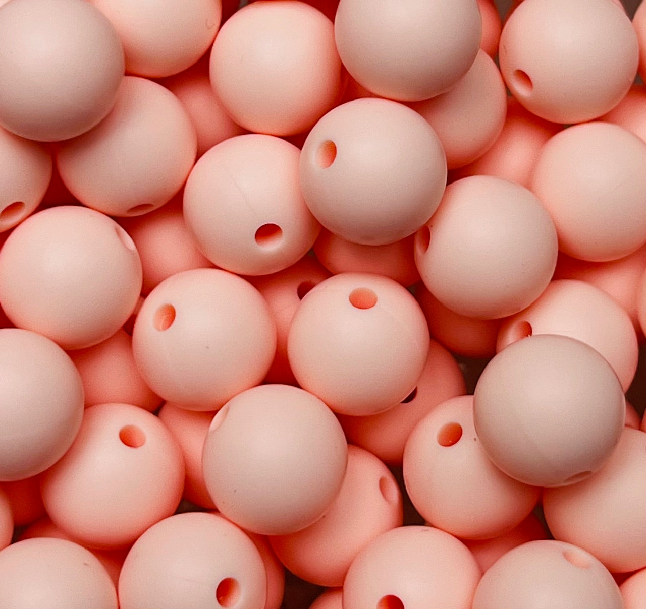 12mm Round Solid Ballerina Silicone Bead