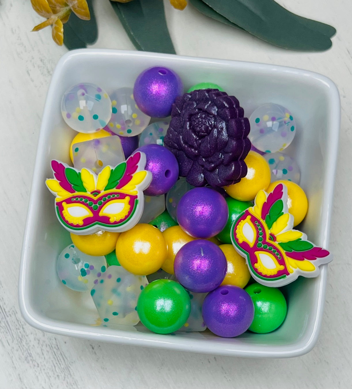 *Bead Mix #127- Mardi Gras CONFETTI