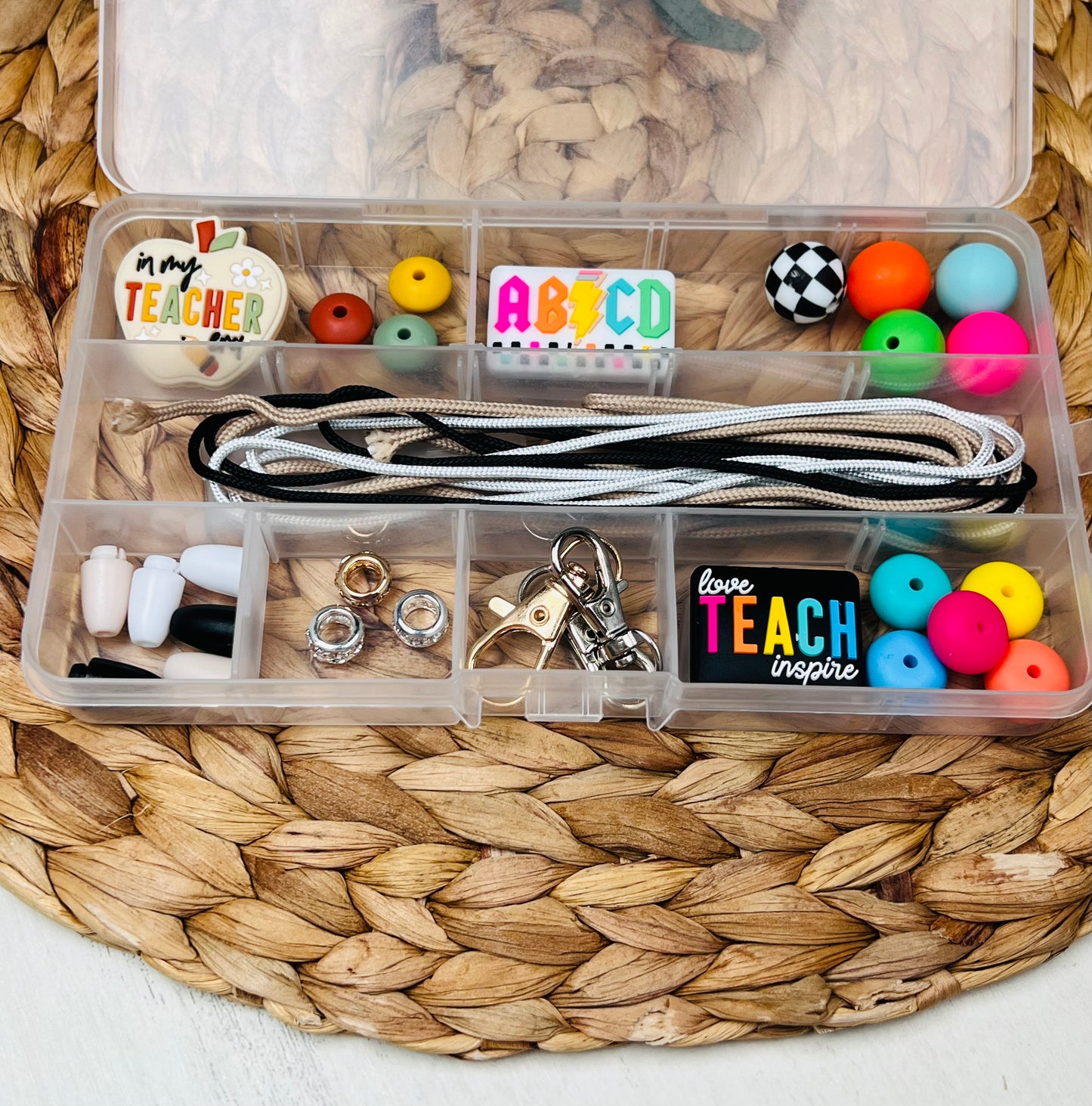 *Bead Kit- #31 Teacher Lanyard Mix,DIY Lanyard-Keychain-Wristlet-Necklace Kit