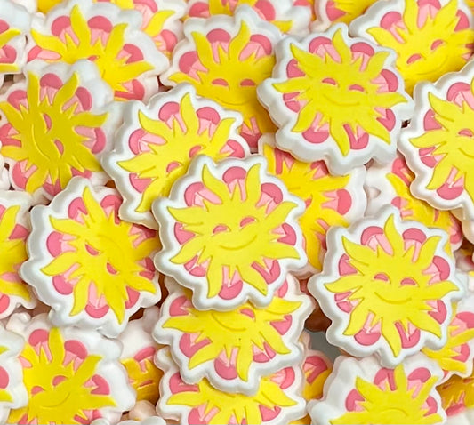 G- Ray of Sunshine Focal Silicone Bead, Sun Focal Bead