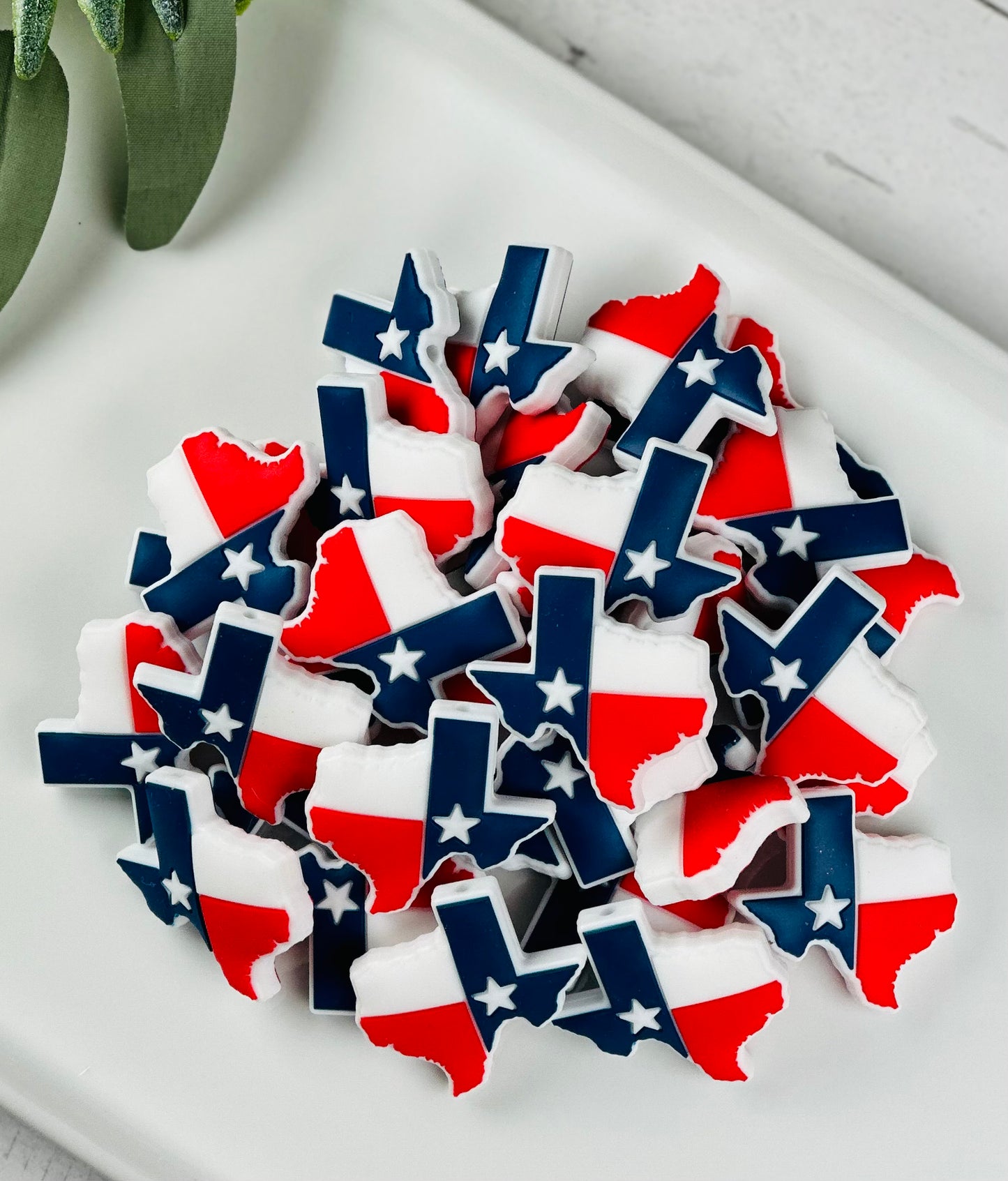 W- Texas State Silicone Focal Bead, State Focal Bead, Lonestar State Focal