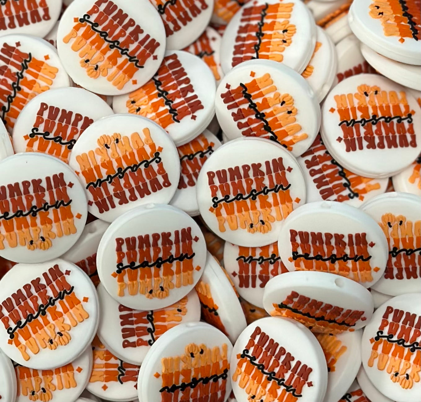 Pumpkin Season EXCLUSIVE Silicone Focal Bead, Fall Silicone Bead, Halloween Silicone Bead