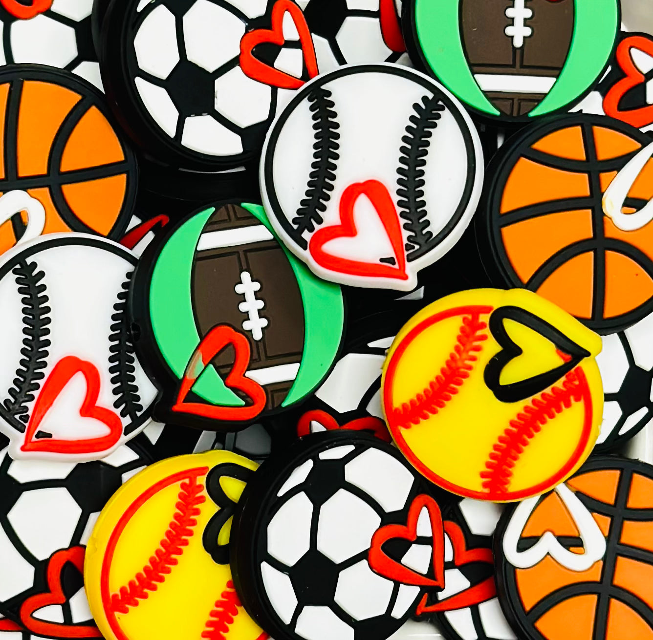 P- For the Love of the Game, Sports Focal Silicone Bead