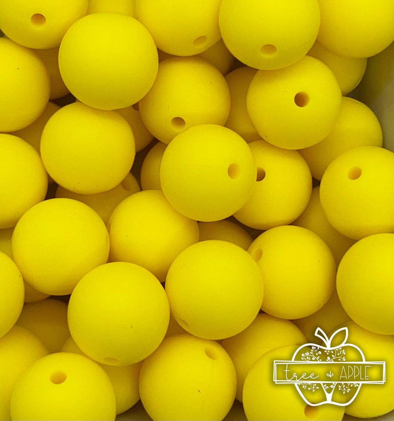15mm Sunshine Yellow Round Silicone Beads, Yellow Round Silicone
