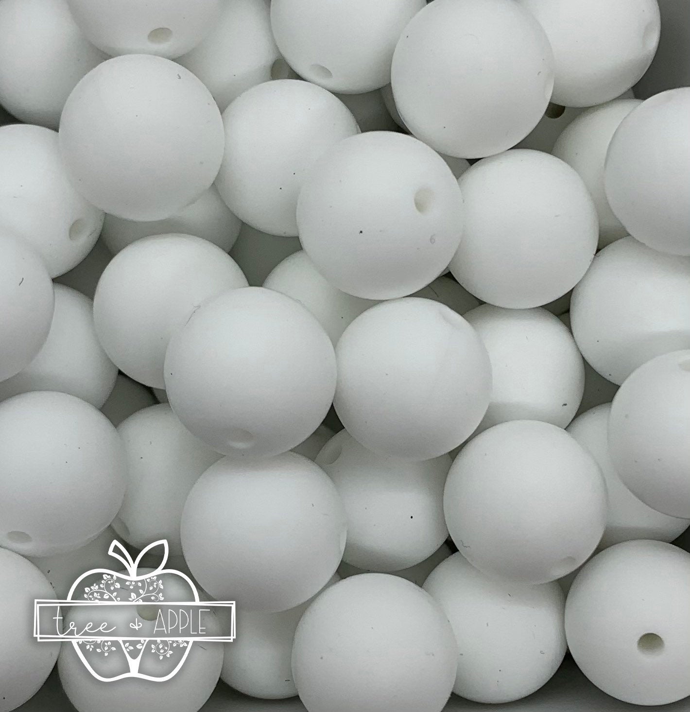 15mm White Silicone Beads, White Round Silicone Beads, Beads