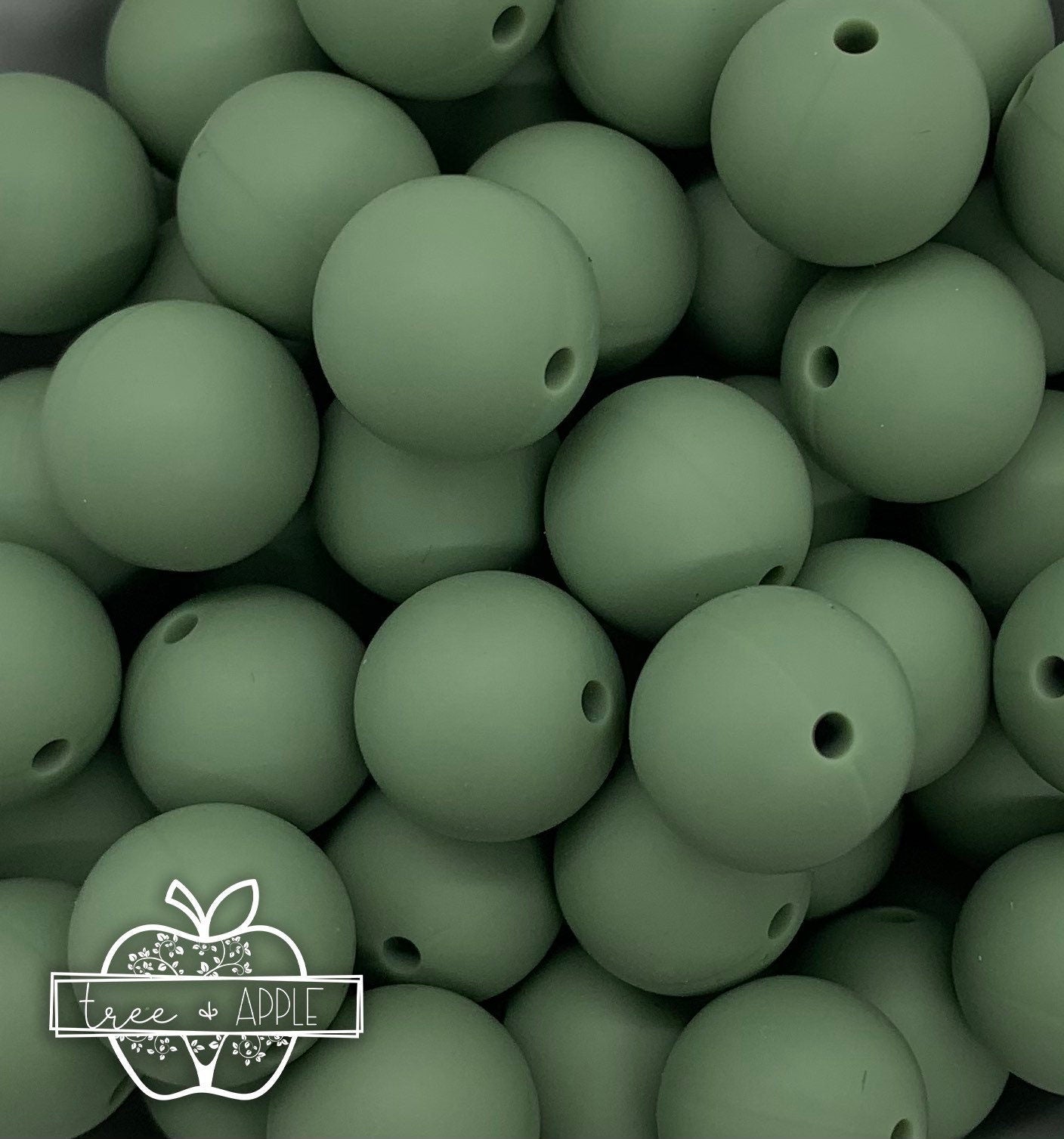 15mm Sage Green Round Silicone Beads, Green Round Silicone Beads, Beads  Wholesale