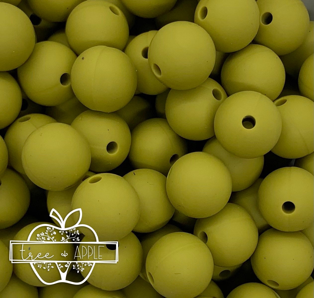 15mm Green Silicone Beads, Green Round Silicone Beads, Beads Wholesale –  The Silicone Bead Store LLC