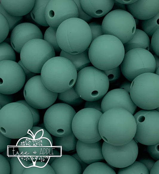 15mm Solid Dusty Teal Silicone Beads,Beads Wholesale