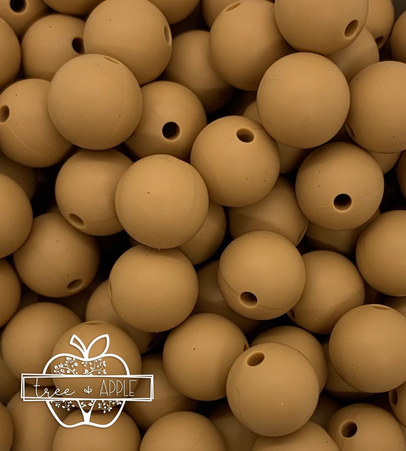 15mm Caramel Silicone Beads, Brown Round Silicone Beads, Beads Wholesale