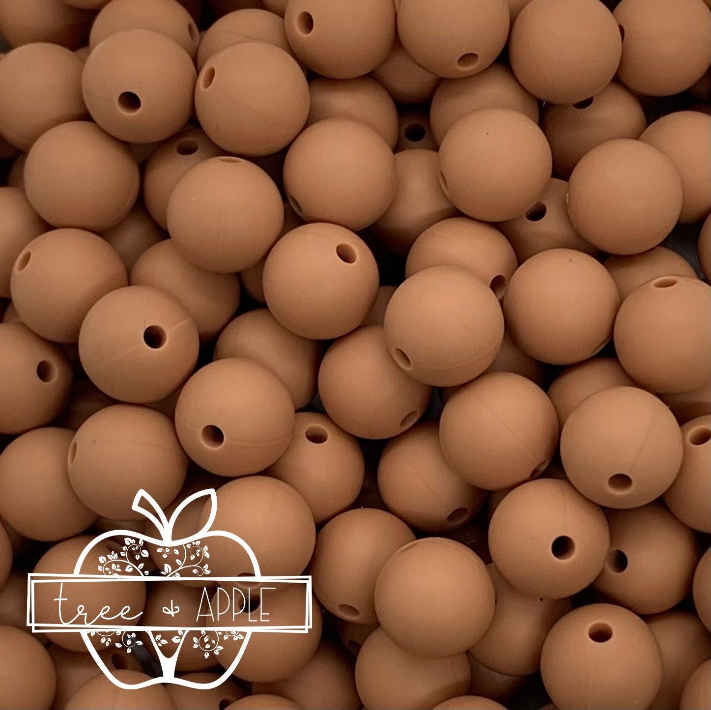 15mm Caramel Silicone Beads, Brown Round Silicone Beads, Beads Wholesale