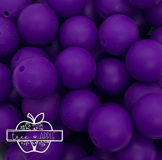 15mm Solid Grape Round Silicone Beads, Beads Wholesale