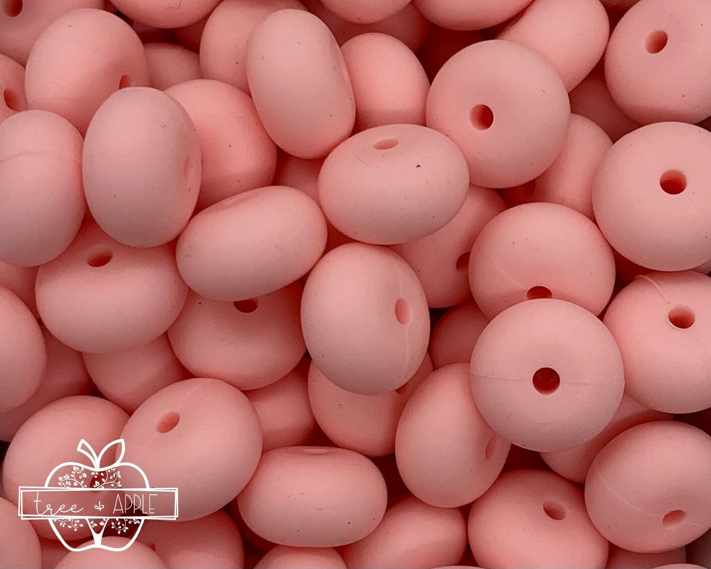 14mm ABACUS Soft Pink Silicone Beads