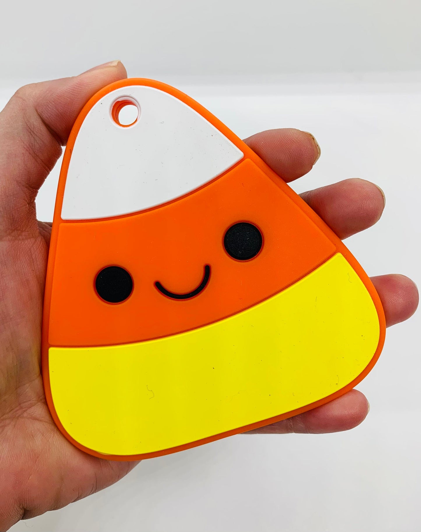 Teether Exclusive Cute Candy Corn Teether, Halloween Silicone Teether, Teether Pendant, Teething, Pacifier Clip